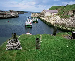 Prints of Ballintoy Harbour, County Antrim, Ulster, Northern Ireland, United Kingdom, Europe United Kingdom Prints: Ballintoy Harbour Print, Northern Ireland Landscape