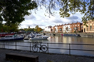 Bristol Cityscape Photography Prints: Bathurst Basin, the harbour, Bristol, England, United Kingdom, Europe