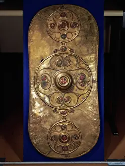 Prints of The Battersea Shield, Celtic, from early Iron Age in the first century AD, British Museum, London, England, United Kingdom, Europe Museum Prints: The Battersea Shield, Celtic Print from the British Museum