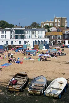 Beach with Bleak House in the background, Viking Bay, Broadstairs, Kent, England, United Kingdom, Europe Beach with Bleak House in the background, Viking Bay, Broadstairs, Kent, England, United Kingdom, Europe