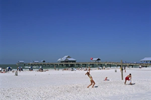 North America Coastline Prints: The beach and pier