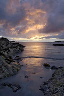 Sunset In Ireland Prints: Beach at sunset