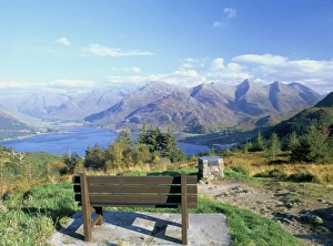 Scottish Highlands Travel Destination Prints: Bealach Ratagain viewpoint looking towards the Five