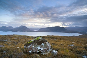 Ben Damph Forest and Upper Loch Torridon at dusk, Wester Ross, Highlands Ben Damph Forest and Upper Loch Torridon at dusk, Wester Ross, Highlands