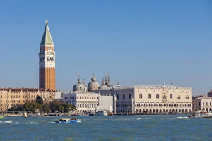 The blue lagoon frames the historical Piazza San Marco, Venice, UNESCO World Heritage Site The blue lagoon frames the historical Piazza San Marco, Venice, UNESCO World Heritage Site