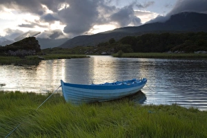 Prints of Boat, Upper Lake, Killarney National Park, County Kerry, Munster, Republic of Ireland, Europe Lake Prints: Upper Lake Boat Print