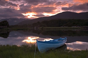 Boat, Upper Lake, Killarney National Park, County Kerry, Munster, Republic of Ireland Boat, Upper Lake, Killarney National Park, County Kerry, Munster, Republic of Ireland