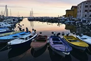 Images Dated 13th September 2014: Boats in Piran harbour, Gulf of Piran, Adriatic Sea, Slovenia, Europe