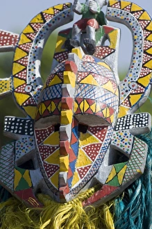 Bobo masks during festivities, Sikasso, Mali, Africa Bobo masks during festivities, Sikasso, Mali, Africa