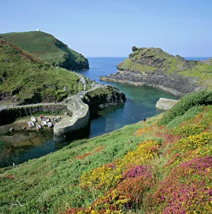 UK Coastal Towns Prints: Boscastle Harbour, Boscastle, Cornwall, England, United Kingdom, Europe