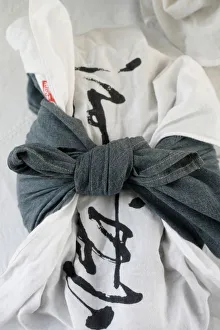 Bowl wrapped in cloth, Kanshoji Zen monastery, La Coquille, Dordogne, France, Europe Bowl wrapped in cloth, Kanshoji Zen monastery, La Coquille, Dordogne, France, Europe
