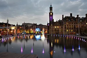 Bradford City Park and Garden of Light Display in Centenary Square, Bradford, West Yorkshire, Yorkshire, England Bradford City Park and Garden of Light Display in Centenary Square, Bradford, West Yorkshire, Yorkshire, England