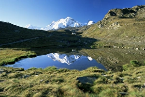 Zermatt Travel Destination Prints: The Breithorn reflected in lake