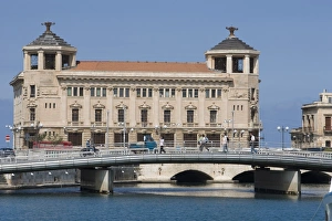 European Harbour Architecture Prints: Bridge, harbour