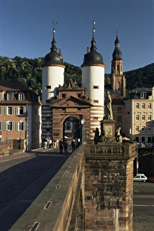 Neckar River Bridge Prints: Bridge over the Neckar River