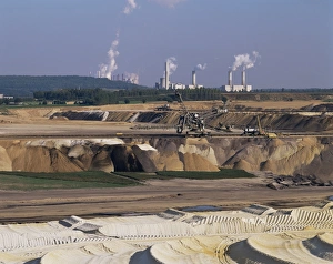 Brown Coal Mining Germany Prints: Brown coal mining