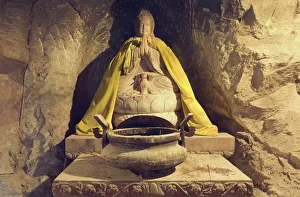 Temple Prints: Tanzhe Temple Buddha Statue Print