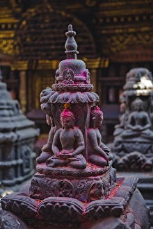 Buddha statue at Swayambunath temple, UNESCO World Heritage Site, Kathmandu, Nepal, Asia Buddha statue at Swayambunath temple, UNESCO World Heritage Site, Kathmandu, Nepal, Asia