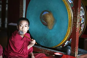Buddhist ceremony, Swayambhunath temple, Kathmandu, Nepal, Asia Buddhist ceremony, Swayambhunath temple, Kathmandu, Nepal, Asia