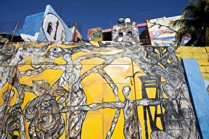 Buildings painted in colourful Afro-Cuban art, masterminded by artist Salvador Gonzalez Escalona Buildings painted in colourful Afro-Cuban art, masterminded by artist Salvador Gonzalez Escalona