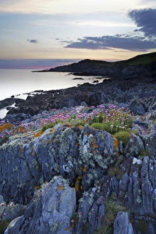 Colourful Horizon Over Water Prints: Bull Point, North Devon, Devon, England, United Kingdom, Europe