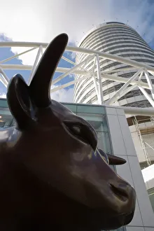 Prints of Bull Statue, the Bullring Shopping Centre, Birmingham, England, United Kingdom, Europe Birmingham Prints: Bull Statue Print, Bullring Shopping Centre