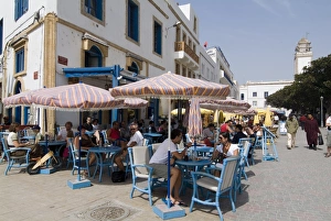 Moroccan Street Scene Prints: Cafe in square