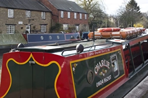 Canal and village Stoke Bruerne, Grand Union Canal, Northamptonshire, England Canal and village Stoke Bruerne, Grand Union Canal, Northamptonshire, England