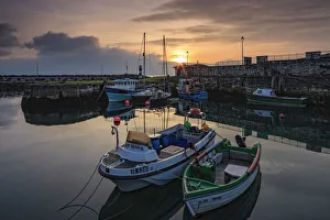 Prints of Carnlough Harbour, County Antrim, Ulster, Northern Ireland, United Kingdom, Europe County Antrim Prints: Carnlough Harbour Print