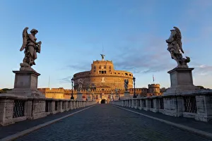 Castel Sant Angelo and Ponte Sant Angelo (Bridge of Angels) at dawn Castel Sant Angelo and Ponte Sant Angelo (Bridge of Angels) at dawn