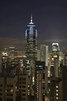 Central, skyline at night, Hong Kong Island, Hong Kong, China, Asia Central, skyline at night, Hong Kong Island, Hong Kong, China, Asia