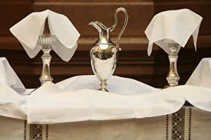 Chalices and ciborium used in the Protestant service of the United Reformed church, Paris Chalices and ciborium used in the Protestant service of the United Reformed church, Paris