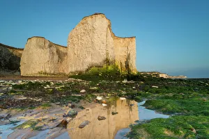 Kent Coastline Images Prints: Chalk cliffs reflected, Botany Bay, Broadstairs, Kent, United Kingdom, Europe