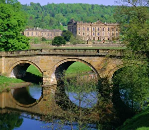 Prints of Chatsworth House, Derbyshire, England, UK Derbyshire Prints: Chatsworth House Print, Derbyshire Landscape