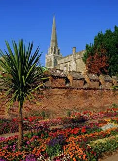 Chichester Cathedral and gardens, Chichester, West Sussex, England, UK, Europe Chichester Cathedral and gardens, Chichester, West Sussex, England, UK, Europe