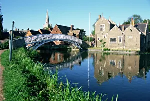 Chinese Prints: Chinese Bridge Print, Great Ouse River, Godmanchester