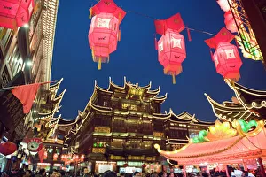 Chinese New Year decorations at Yuyuan Garden, Shanghai, China, Asia Chinese New Year decorations at Yuyuan Garden, Shanghai, China, Asia