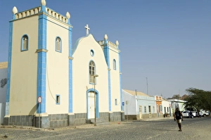 Church in main square, Sal Rei, Boa Vista, Cape Verde Islands, Africa Church in main square, Sal Rei, Boa Vista, Cape Verde Islands, Africa