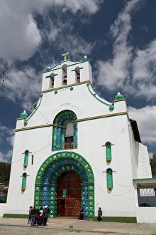 The Church of San Juan Bautista, founded in 1797, San Juan Chamula, Chiapas, Mexico, North America The Church of San Juan Bautista, founded in 1797, San Juan Chamula, Chiapas, Mexico, North America