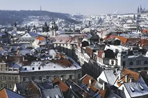 Images Dated 22nd January 2016: City from the Astronomical Clock Tower, Prague, Czech Republic, Europe