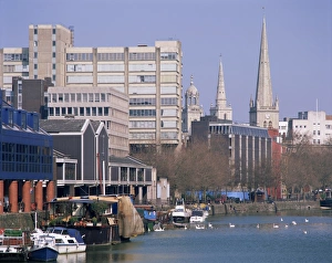 Bristol Cityscape Photography Prints: City and River Avon, Bristol, Avon, England, United Kingdom, Europe