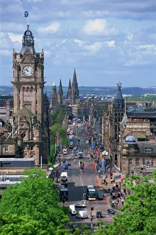 City skyline and high level view over Princes Street City skyline and high level view over Princes Street