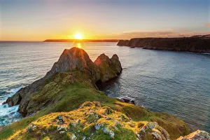 Three Cliffs Bay Print, Gower Peninsula Landscape