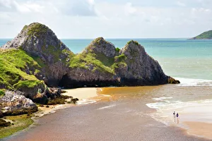 Three Cliffs Bay, Gower, Wales, United Kingdom, Europe Three Cliffs Bay, Gower, Wales, United Kingdom, Europe