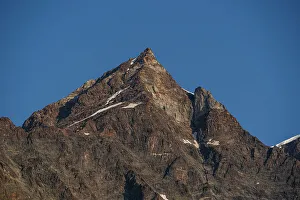 European Mountain Peaks Prints: Close up of the rugged summit of Dufourspitze