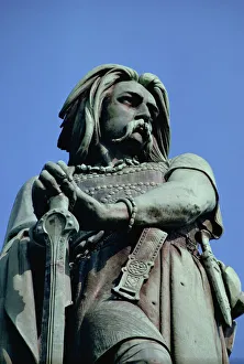 Close-up of statue of Vercingetorix, at Alise-Ste-Marie, in Bourgogne, France, Europe Close-up of statue of Vercingetorix, at Alise-Ste-Marie, in Bourgogne, France, Europe
