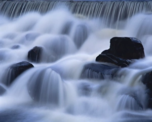 Waterfall Rock Formations Prints: Close-up of waterfall