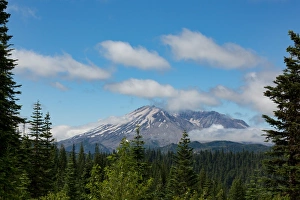 US National Landmarks Prints: Cloud over Mount St. Helens, part of the Cascade Range, Pacific Northwest region