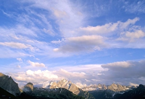 Dolomite Mountain Range Italy Prints: Clouds above Marmolada range