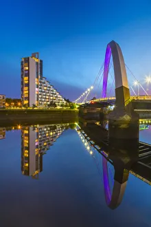 Clyde Arc Print at Sunset, Glasgow